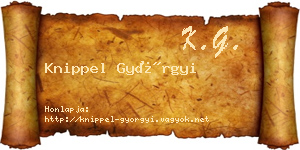 Knippel Györgyi névjegykártya